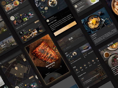 Customer app app branding chinese dark ui darkmode design discover exclusive exclusive design high end landing page restaurant saas timeline ui uiux ux