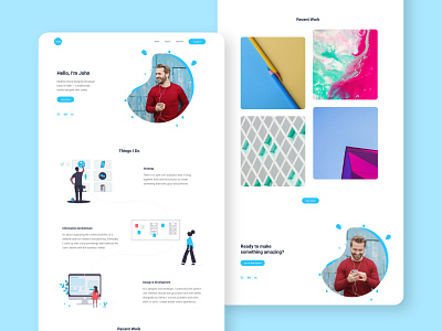 Portfolio Landing Page adobe xd adobe xd template alif emu landing page personal portfolio portfolio portfolio landing page portfolio web templates ui design web template web theme design web themes