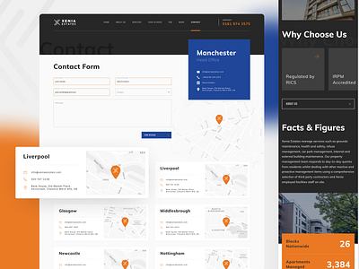 Xenia Estate block managament branding estate facilities figma landing page landingpage property property developer property management rent user interface website