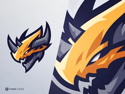 Monster brand company digimon esport general head illustration logo logoesport mascot monster vector