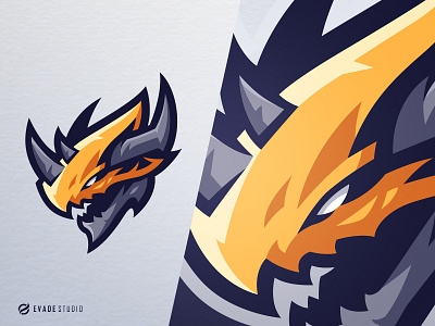 Monster brand company digimon esport general head illustration logo logoesport mascot monster vector