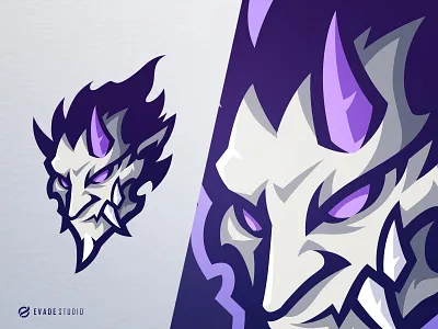 Oni brand company esport general head illustration japanese art logo logoesport mascot oni vector