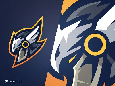 Garuda Knight brand company esport garuda general head illustration logo logoesport mascot vector