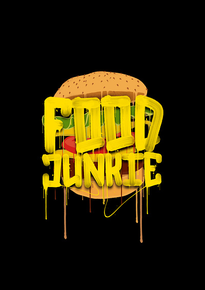 FOOD JUNKIE design illustration typography