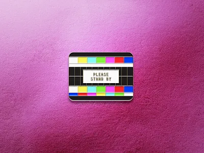 Please Stand by Enamel Pin enamel pin enamelpin enamelpins geometric icon iconography icons icons design marvel marvel comics marvel studios pins typography vector wandavision westview