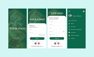 Jewellery App app design artificial intelligence branding illustration ui