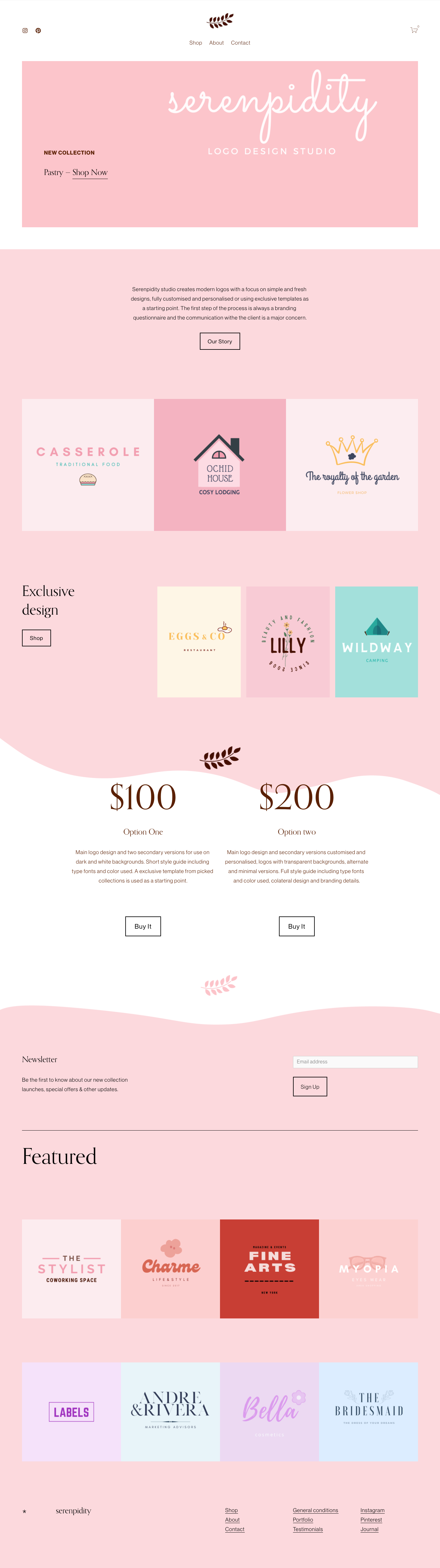 serenpidity logo design website graphic design squarespace webdesign