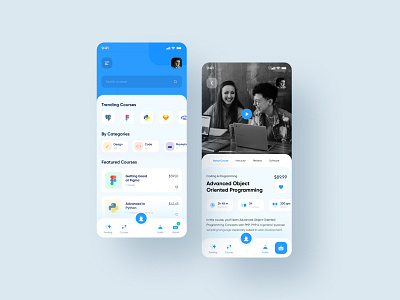 Tutorials App Concept UI course education education app educational ios learning mobile app modern online course online learning online tutor search tutor