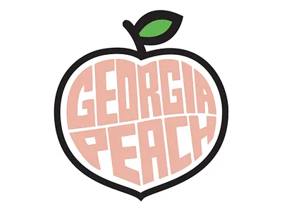 Georgia Peach - Typography Designed Patch branding clothing creative creative logo custom customtypography etsy freelance designer hand drawn handlettering handmade handtypography illustration lettering logotype patch peach tshirt art tshirt design typography