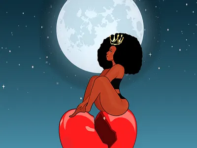 Broken Queen blackgirl creative girl illustration vector