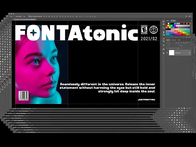 Fontatonic - Bold Sans Serif Fonts bold branding clean fashion font futurism futuristic instagram logo logotype modern simple trending typography ui
