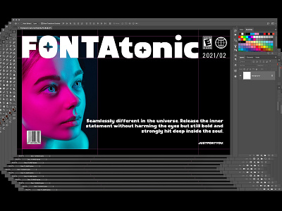 Fontatonic - Bold Sans Serif Fonts bold branding clean fashion font futurism futuristic instagram logo logotype modern simple trending typography ui