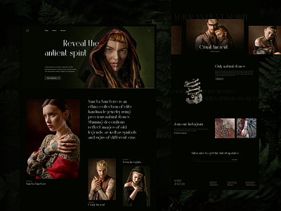 SPIRIT. Ethnic jewelry online-shop concept concept dark design desktop ecommerce ethnic fashion jewellery jewels lookbook minimal product shop store typogaphy ui user interface ux web webpage