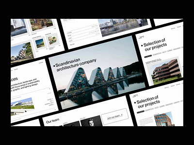 Henning Larsen Architects animation design minimal ui ux web