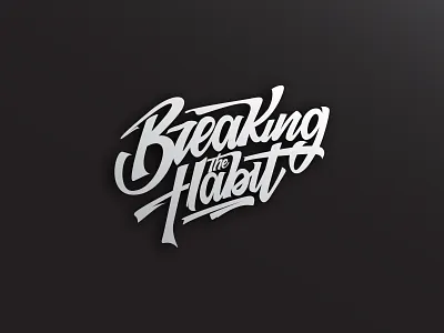 Breaking The Habit calligraphy creative custom lettering hand lettering lettering logo logotype type typography vector wordmark