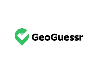 Geoguessr Logo Design - Location Pin Marker, Checkmark bold logo brand branding checkmark creative creative logo design geography geolocation gps icon icons logo logodesign loog lgoo lgo map maps negativespace pin symbol