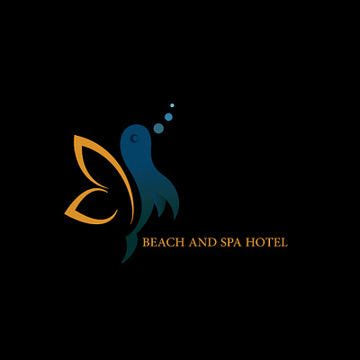 BEACH AND SPA HOTEL art branding design flat graphic design icon illustration illustrator logo minimal