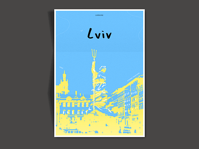 Travel Poster Lviv, Ukraine city of love travel travel poster upqode webdesign