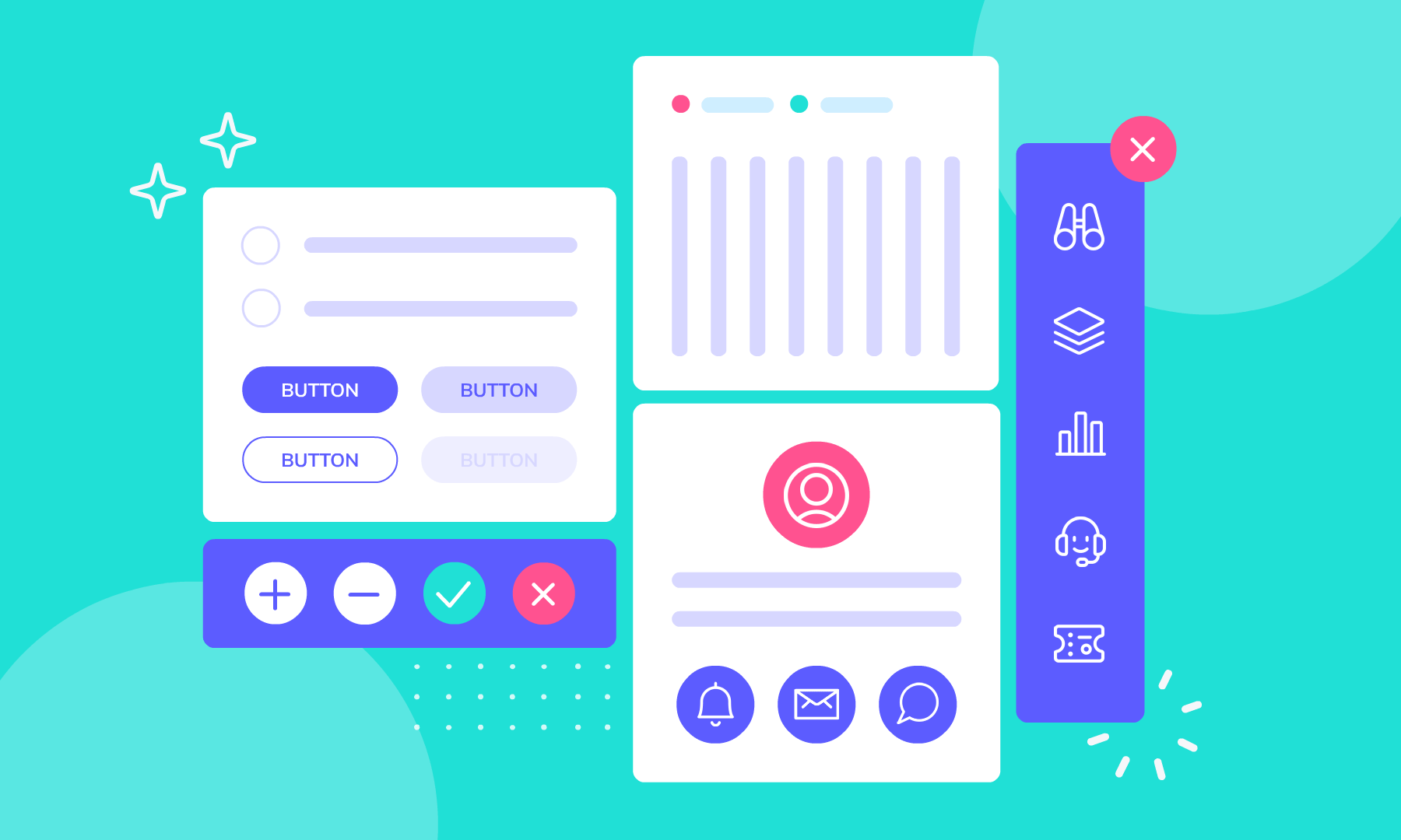 UI Kits | Appcues animation blog buttons design gif graph illustration micro interaction saas shapes ui ui kit vector