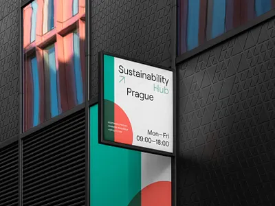 Sustainability Hub Prague brand branding clean colorful design flat graphic design icon illustration logo ui
