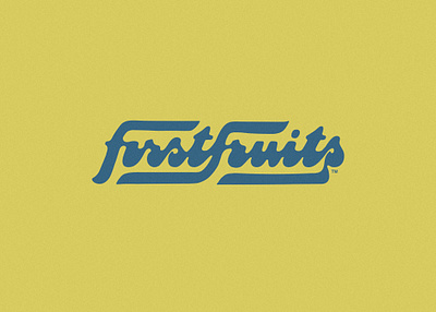 FirstFruits brand branding custom lettering identity logo logotype mark script script font script lettering wordmark