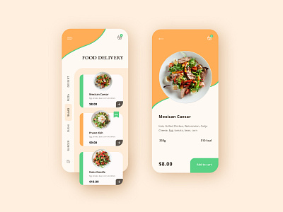 Food delivery mobile design