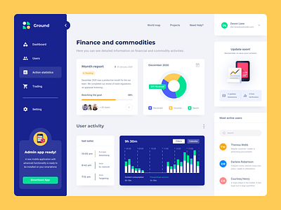 Financial dashboard ui app design agency finance fintech moken ui ui ux ui design ux ux design web app web design website