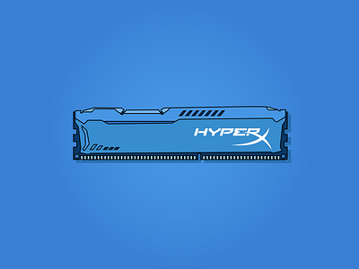 HyperX Fury 4GB DDR3 art design design art flat design gaming graphic design illustration illustration art pc gaming retro retro design sticker design stickermule vector vector art vector illustration vectorart