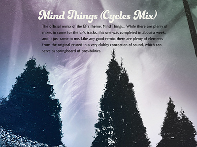 Mind Things (Cycles Mix) branding electronic music graphic design graphic design graphicdesign indesign music graphics print print graphics type typography