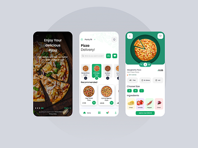 Pizza App UI app design dribble dribbleartist graphic design ui uiux