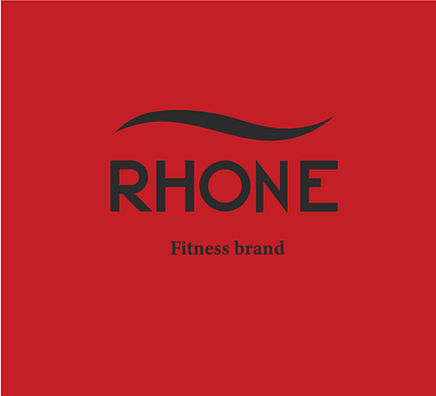 Rhone Fitness brand branding design flat logo minimal