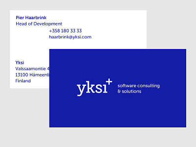 YKSI Software — Logotype blue branding business card graphic design logo logotype typography