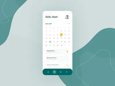 Calendar & Tasks App calendar clean design figma modren task task app task list task manager ui