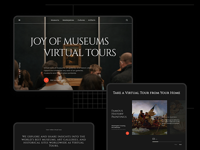Redesign of the Joy of Museums Virtual Tour bright colors clear interface delightful design design homepage previous design redesign special effects tour travel trip uidesign uxdesign virtual guide virtual tour website design websitedevelopment