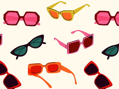 Sunglass pattern colorful feminine girly illustration pink summer sunglass sunglasses texture vintage