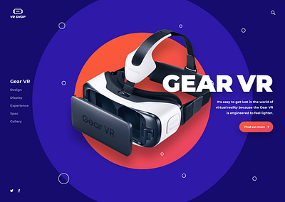 Concept Gear VR Landing Page icchatva landingpage vr vr concept vr design vr landing page
