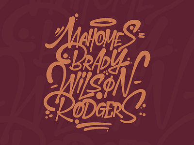 NFL Players // The Fumble caligrafia calligraphy letras lettering letters nfl procreate texture typography vector