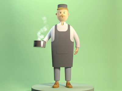 3d character concept c4d character kitchen