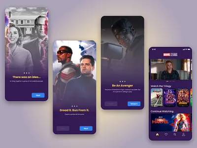Marvel Studios App design disney plus marvel studios mcu movie netflix ui uidesign wandavision