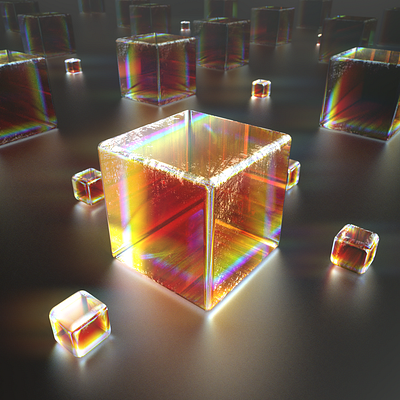 Dispersion-01 3d c4d cinema4d glass irridecent redshift redshift3d shader