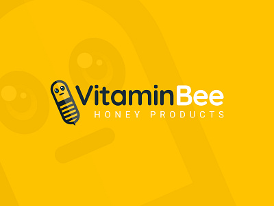 Vitamin Bee Logo bee brand design brand identity branding creative honey honeyproducts illustration logo logo 3d logo a day logo animation logo design logo design branding logo design challenge logo design concept vector vitamin yellow yellow logo