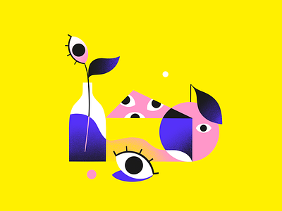 Pie eye 2d design eye fruit illustration stilllife