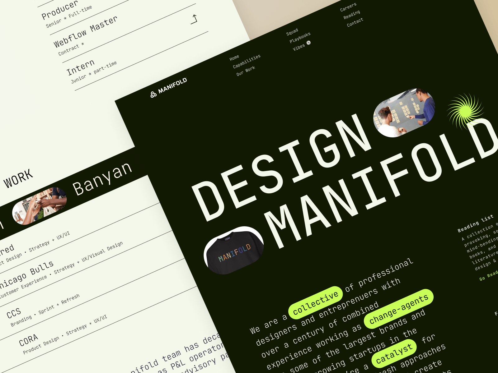 Manifold's Design Team Landing Page 8bit branding design gif illustration interface ui ux web webdesign