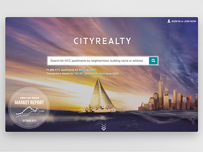 CityRealty Website real estate responsive design ui ux
