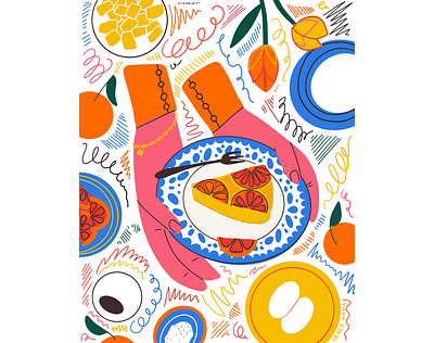 Still Here Still Life - Week 47 dynamic flat food food illustration illustration illustration art illustration digital illustrator linework nordic procreate procreate art retro