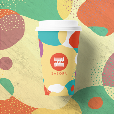 Zabora - paper cup design brand food