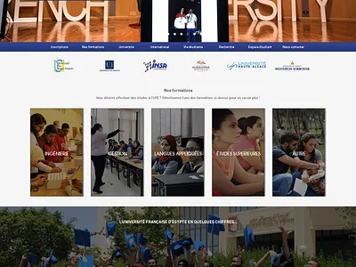 French University Website design