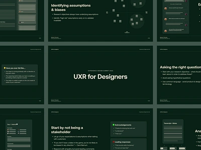 User Research for Designers 2022 art direction case study deck product design typography user research