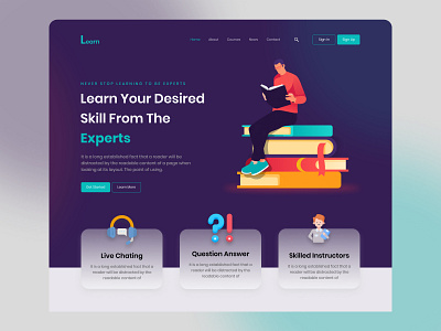 Learning Hero Website Design best design bestshot branding color dribbble glassmorphism illustration landingpage learning letters livechat logo logodesign newdesign template uidesign uikits uiux website wix