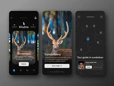 Travel App UI app app design design designer khulna sundarban tour guide travel travel agency travel agent travel app travel app design travel app ui travel apps ui ui design uidesign uiux ux
